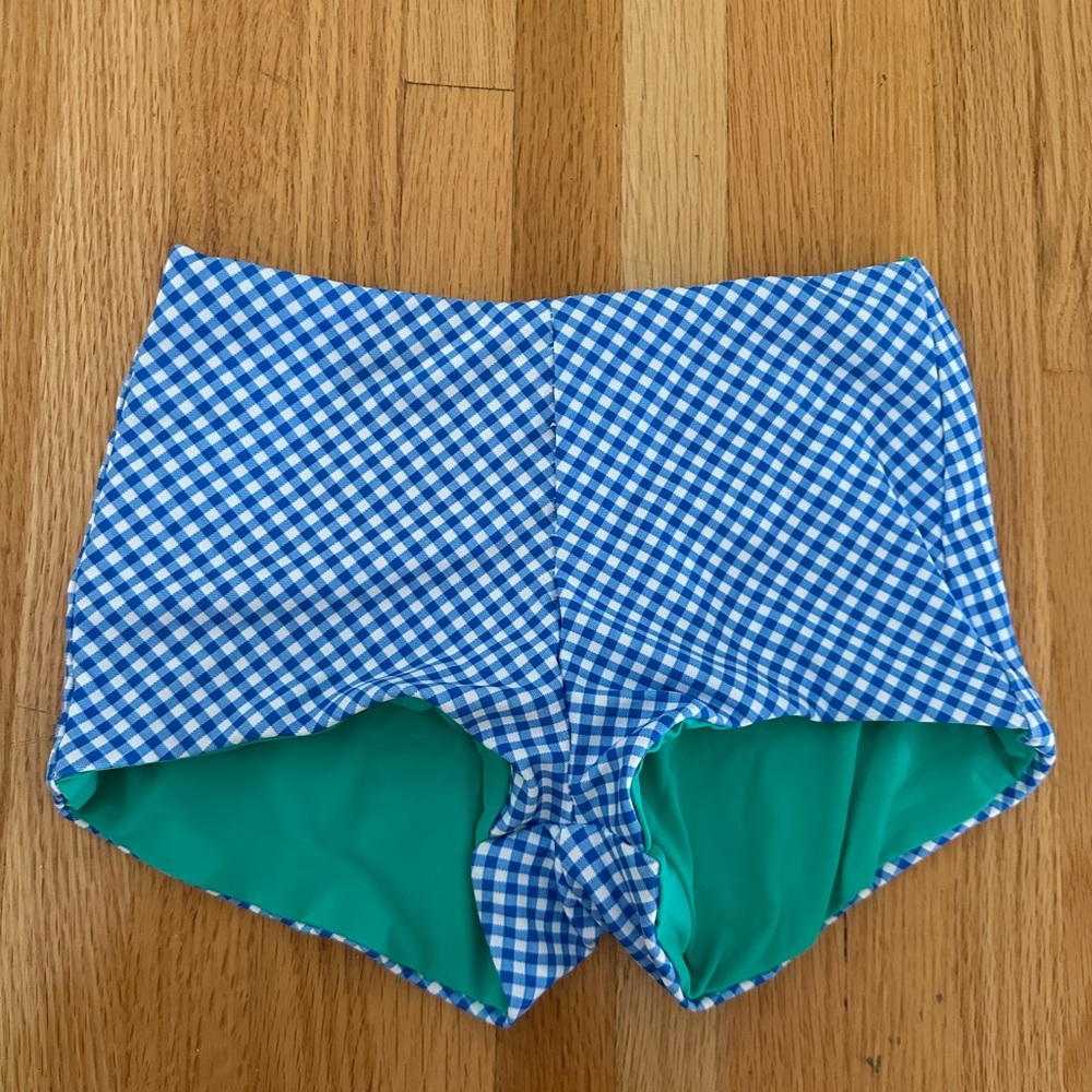 Blue Gingham Swim Bottoms